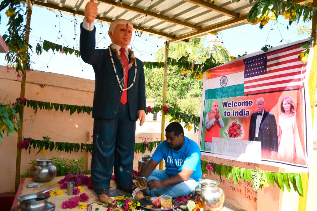 Bussa Krishna worshiped Donald Trump from the Indian countryside.