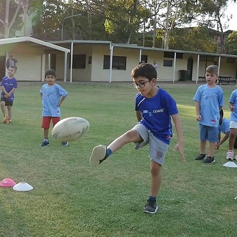 Children playing Rugby in Paramatta
