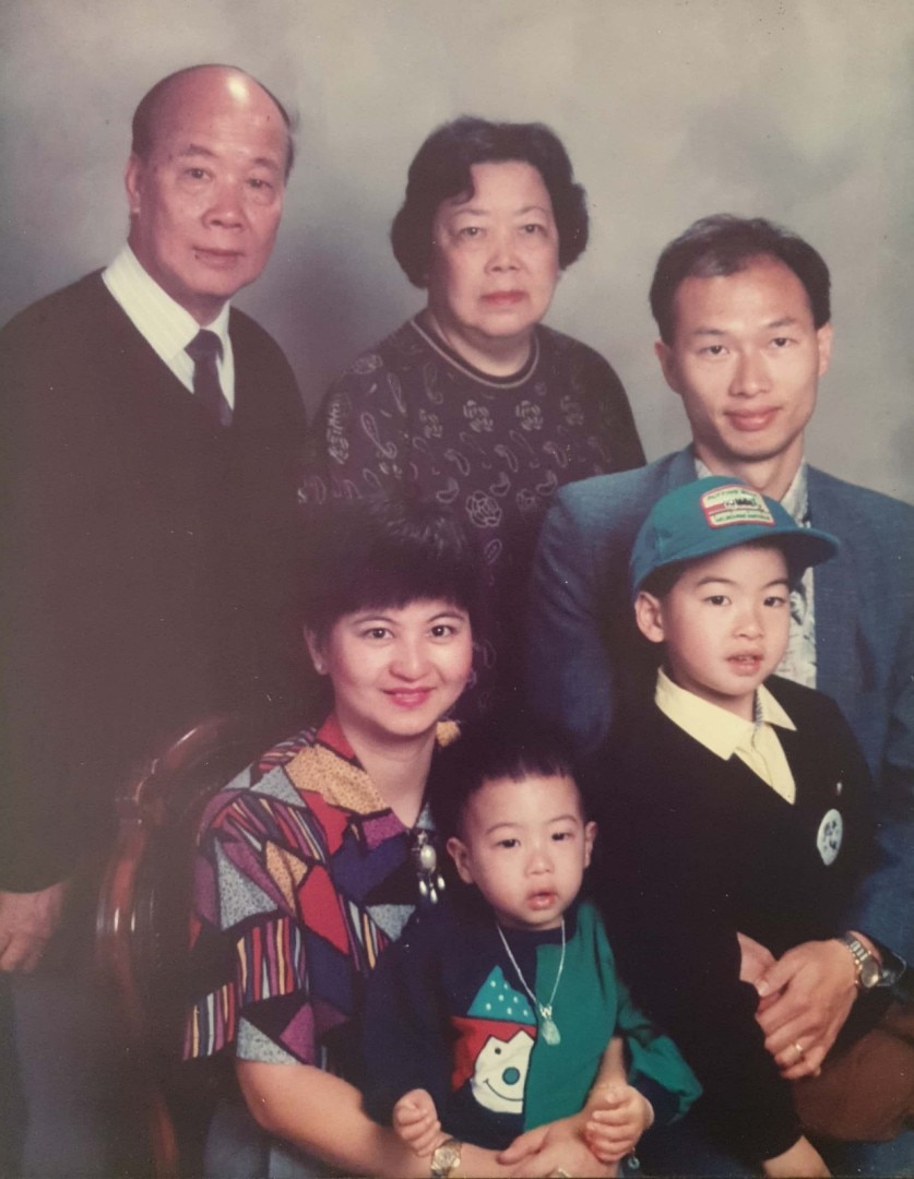 Michael Lung and his family