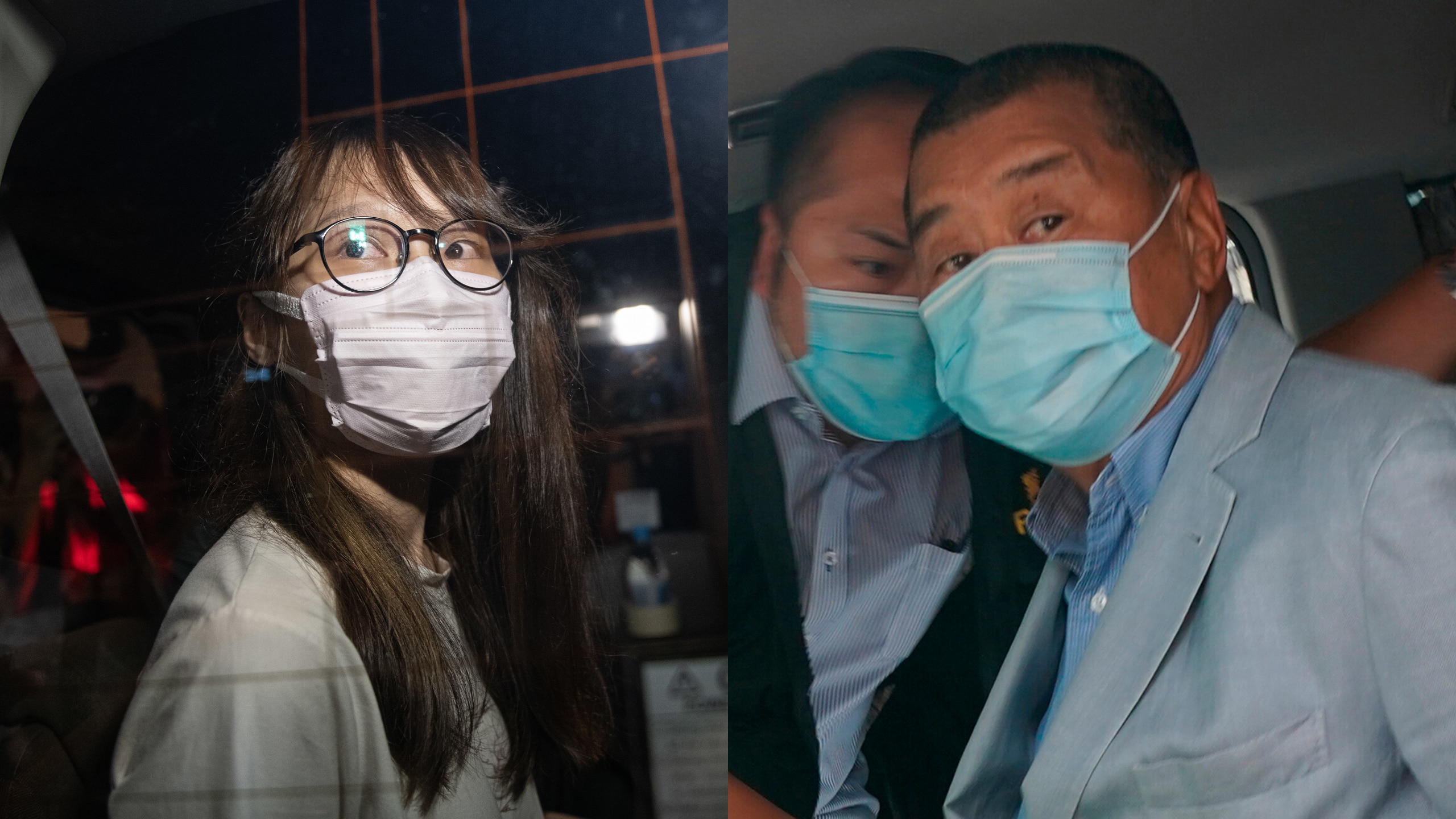 Agnes Chow and Jimmy Lai were both detained this week under new national security laws.