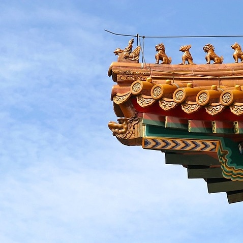 China Dragon Roof Architecture Forbidden City