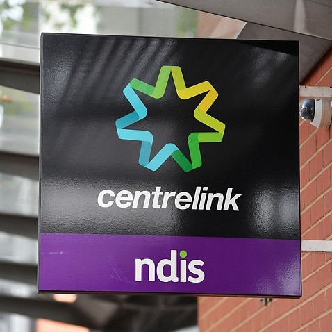 A close up of a Centrelink sign in Norwood,