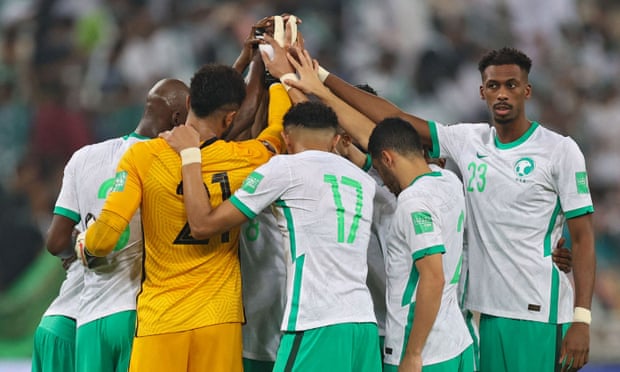 The Saudi team celebrate another win.