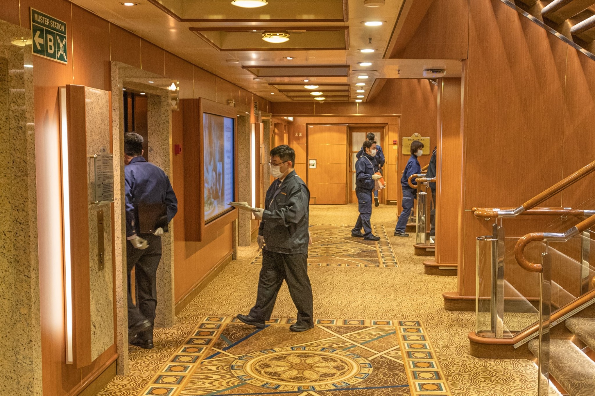 A handout photo from the Diamond Princess cruise ship that has been quarantined in Japan.