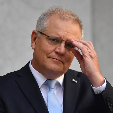 Prime Minister Scott Morrison speaks to the media at a press conference in Canberra, Tuesday, April 21, 2020. (AAP Image/Mick Tsikas) NO ARCHIVING