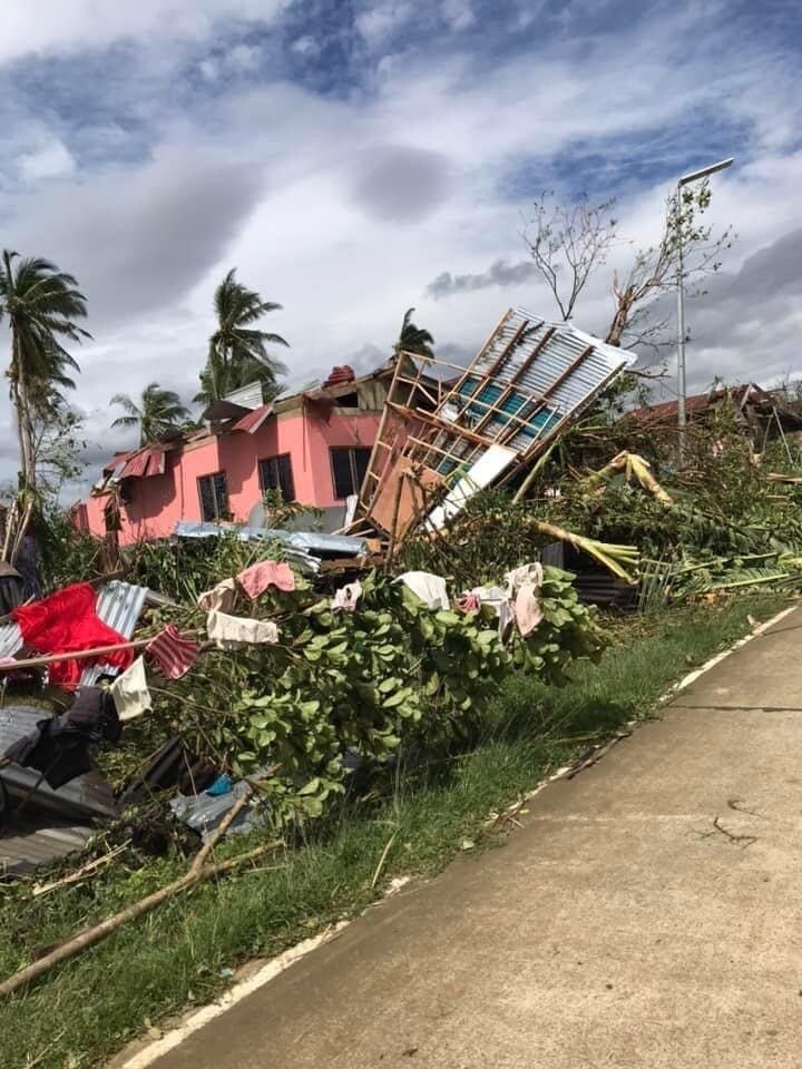 house damaged by Typhoon Rai in Bohol Philippines