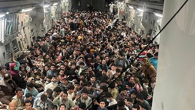 US military plane evacuates 640 Afghan refugees from Kabul after Taliban  takeover