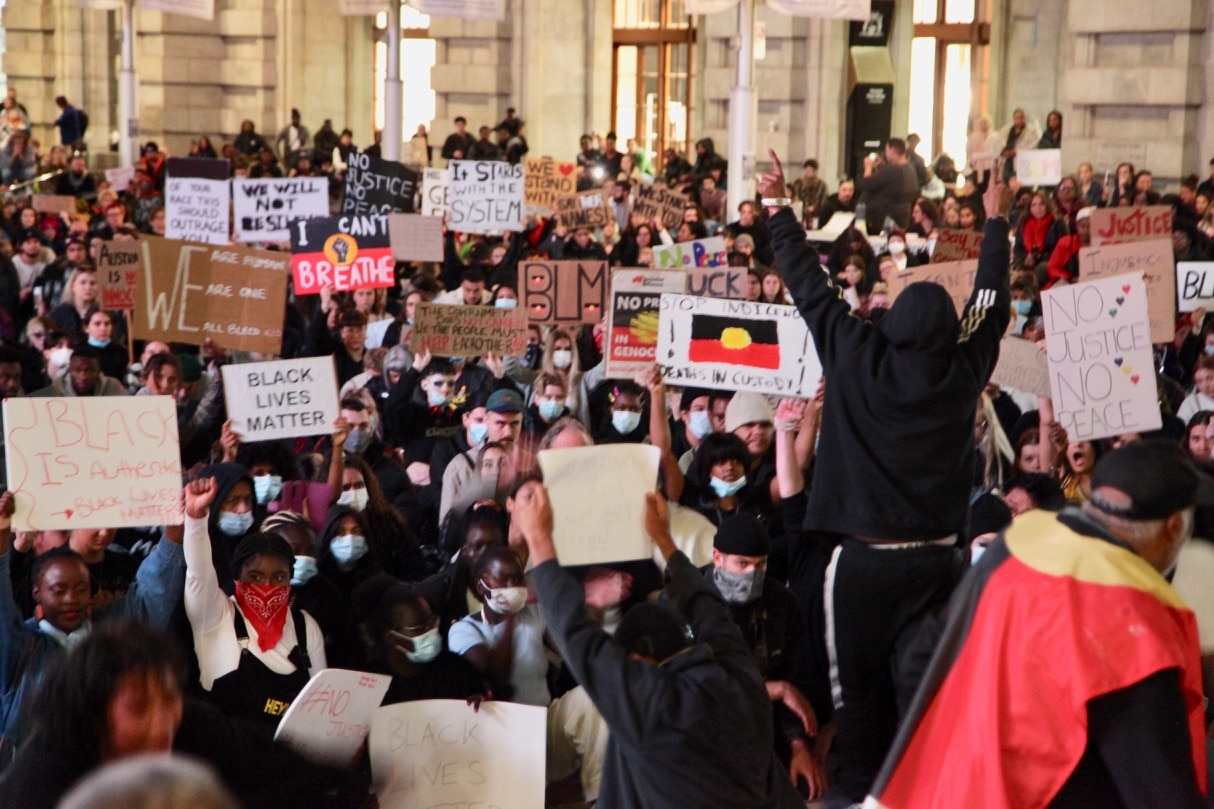 About 2000 took part in the Perth protest.