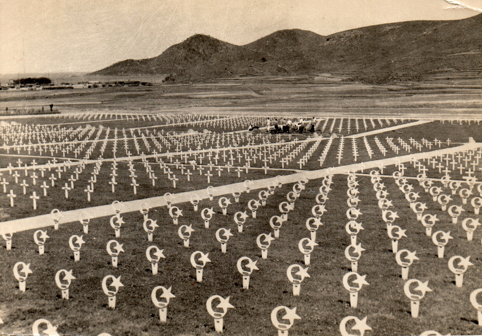 UN Memorial Cemetery in Busan, Korea in 1953