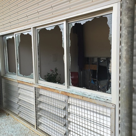 Damage to the Christmas Island detention centre