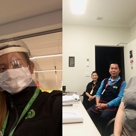 Thanh Trúc (trái) nhân viên bán lẻ làm việc tại Woolworths và Thư Nguyễn (phải) y tá chuyên môn tại bệnh viện Sunshine.