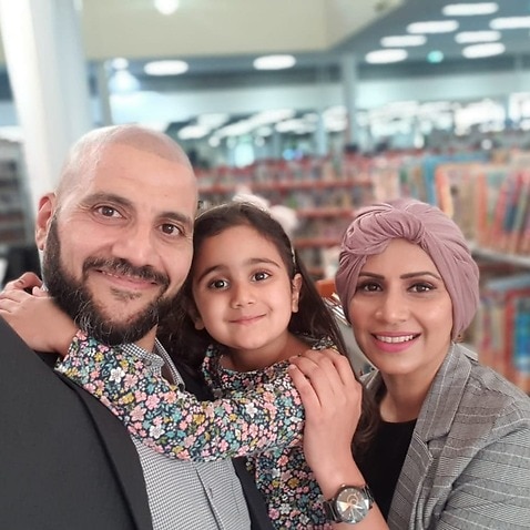 Eman Al Bayati and Her Husband Dr. Hussein Al Abbasi with their daughter 