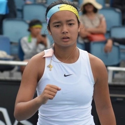14-year-old Filipina tennis star Alex Eala competes at the 2020 Australian Open