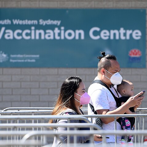 the South Western Sydney Vaccination Centre, at Macquarie Fields