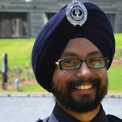 Constable Tej Singh, the first turbaned Sikh officer in SAPOL