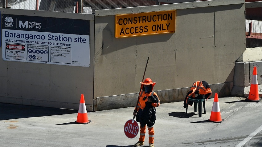 The Barangaroo construction site in Sydney on 23 September 2021.