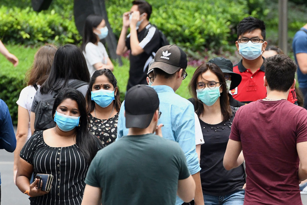 Wearing face masks has become mandatory in Singapore
