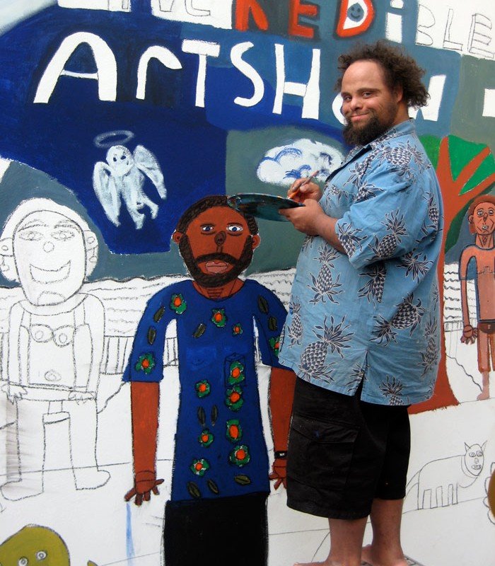Artist Zion Levy Stewart's main inspiration is his home Mullumbimby, a small village near Byron Bay 