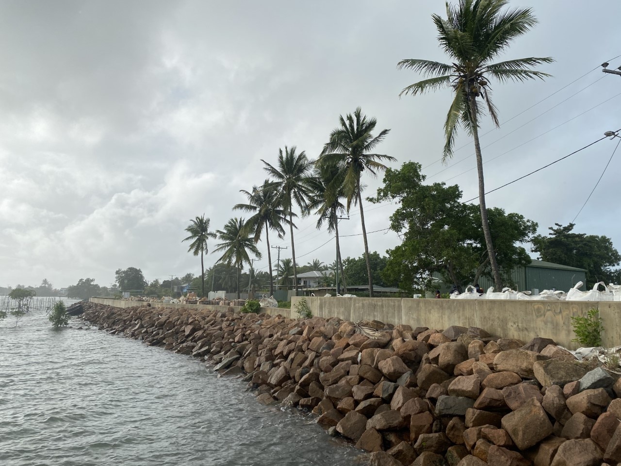 Completed in 2017, this $25 million seawall is designed to protect Saibai from inundation.