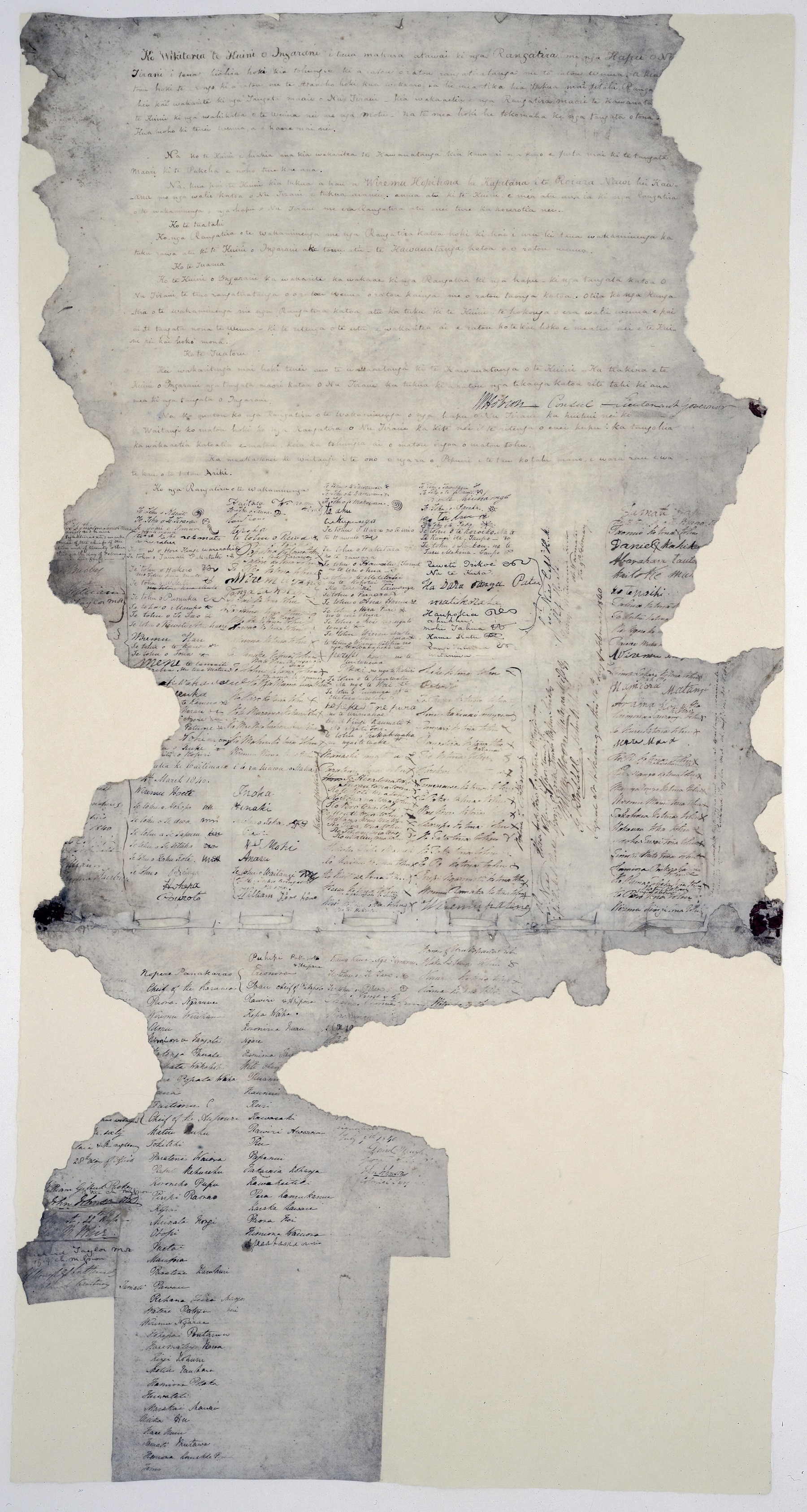 The Treaty of Waitangi.
