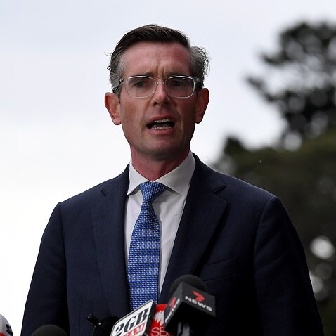NSW Premier Dominic Perrottet speaks to the media during a press conference in Sydney, Friday, October 15, 2021. (AAP Image/Bianca De Marchi) NO ARCHIVING