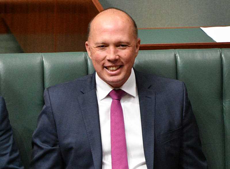 Minister for Home Affairs Peter Dutton during Question Time in the House of Representatives at Parliament House in Canberra, Tuesday, June 26, 2018.