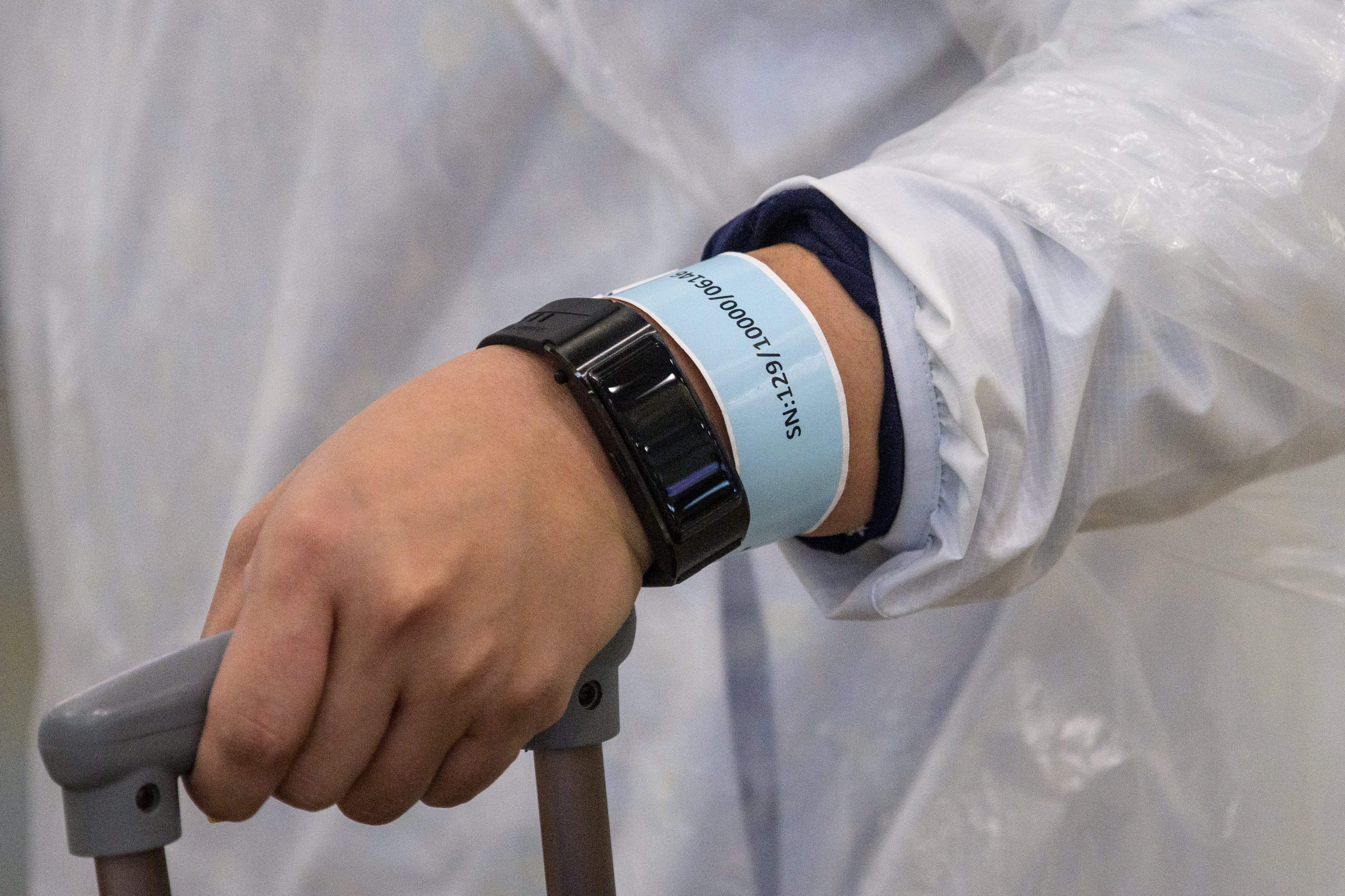 On March 18, Hong Kong authorities began ordering all arrivals from overseas to wear electronic bracelets.