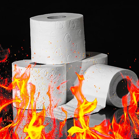 Toilet paper truck fire