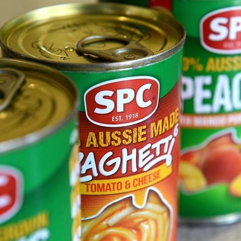 Canned products made by SPC Ardmona pictured.0