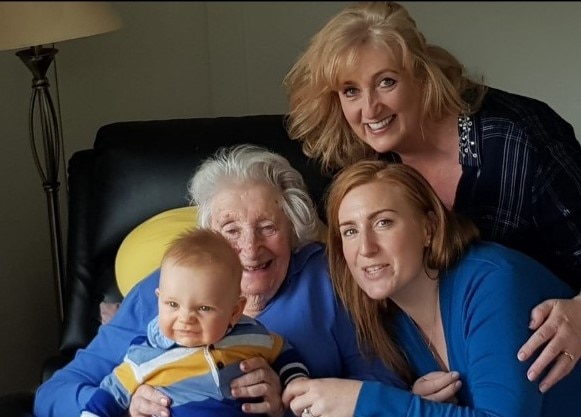 Melbourne resident Emma Ashcroft with her mother, late grandmother and son.