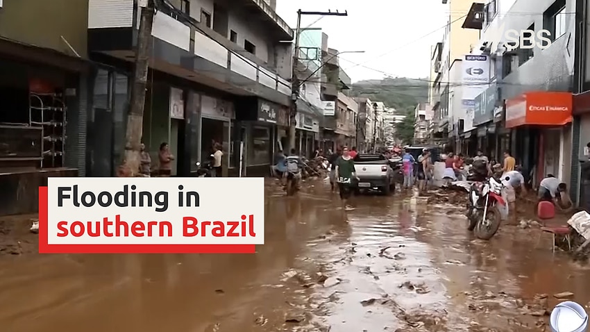 Heavy rains cause flooding in southern Brazil | SBS News