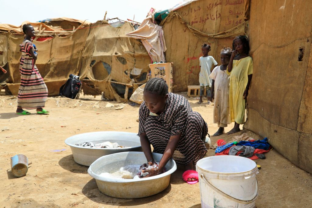 A South Sudanese refugee living at Sudan's al-Takamol camp on July 5, 2021.