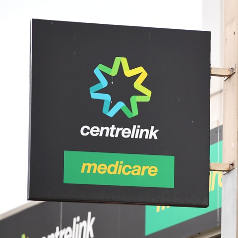 A generic image of Centrelink signage at the Prahran office in Melbourne, Tuesday, March 24, 2020.