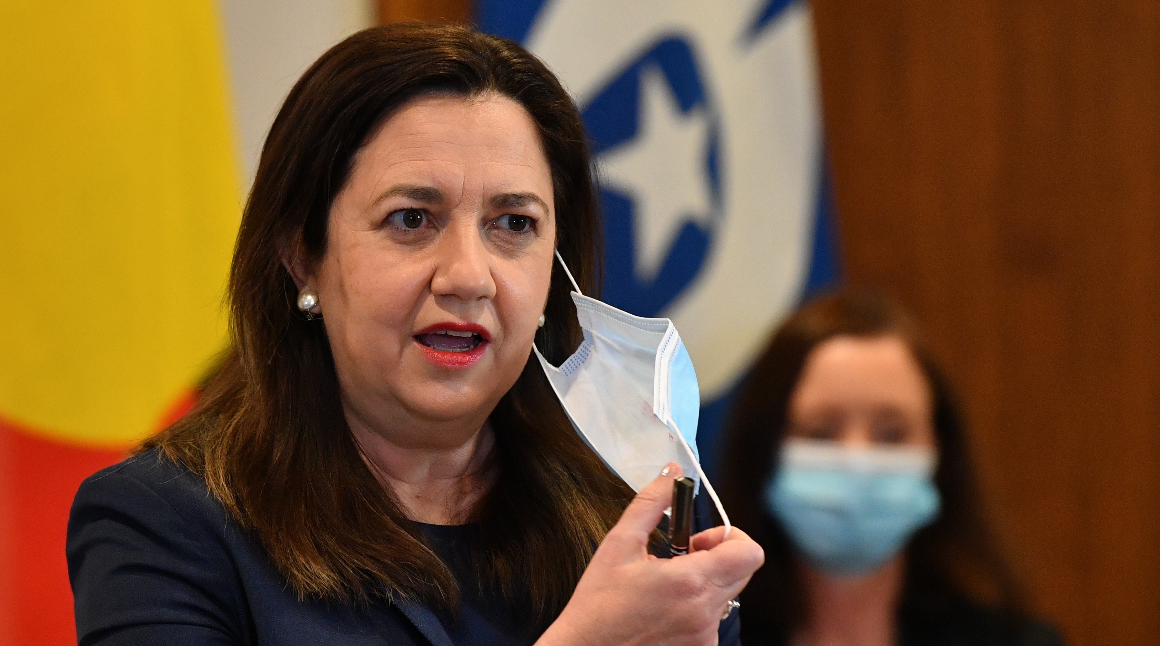 Queensland Premier Annastacia Palaszczuk speaking on Friday morning.