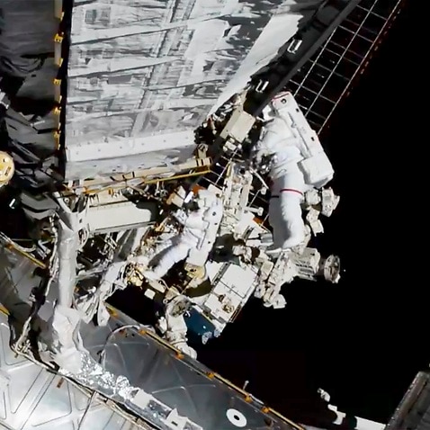 Christina Koch and Jessica Meir exit the ISS for the first all-female spacewalk