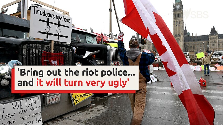 Image for read more article 'Canadian protesters refuse to end 'Freedom Convoy' despite gov warnings'