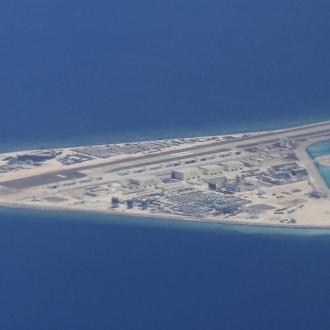 China's man-made Subi Reef in the Spratly chain.