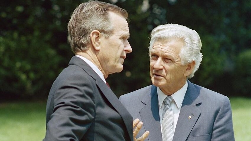Image for read more article 'How Hawke coaxed George Bush to Australia and set trend for future US presidents'