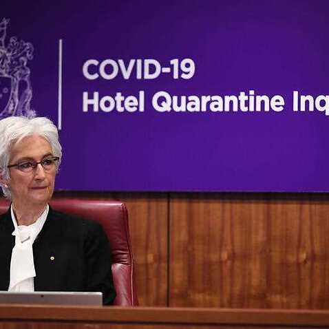 The Honourable Jennifer Coate AO is seen during the COVID-19 Hotel Quarantine Inquiry in Melbourne, Monday, July 20, 2020