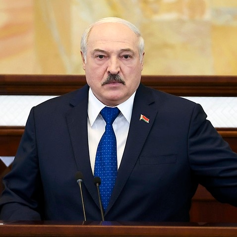 Belarusian President Alexander Lukashenko addresses the Parliament in Minsk, Belarus 