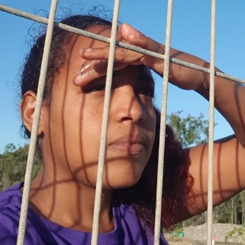 Ethiopian refugee Betelhem Tebubu while detained on Nauru.