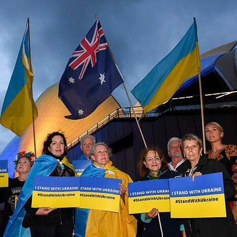 گردهمایی در حمایت از اوکراین در سیدنی.