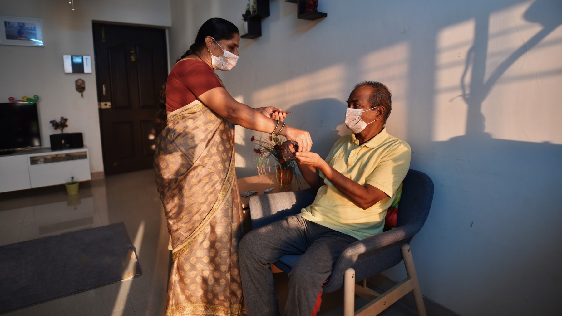 Indian couple homecare 