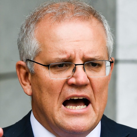 Australian Prime Minister Scott Morrison speaks to the media during a press conference following a national cabinet meeting, at Parliament House in Canberra, Friday, July 2, 2021. (AAP Image/Lukas Coch) NO ARCHIVING