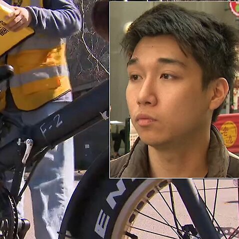 Kiet is a delivery rider for Easi. (SBS News)