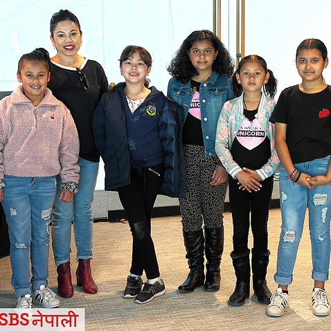 Nepali kids and their guardians from Bal Sansar - language school in Glenroy Melbourne Victoria Australia