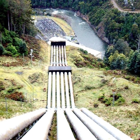 Hydro-scheme water pipes in Tasmania.