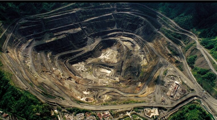 The Panguna mine located in Bougainville.