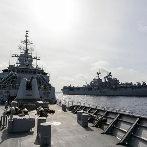 Australian ships are currently conducting exercises with the US and Japanese Navies.
