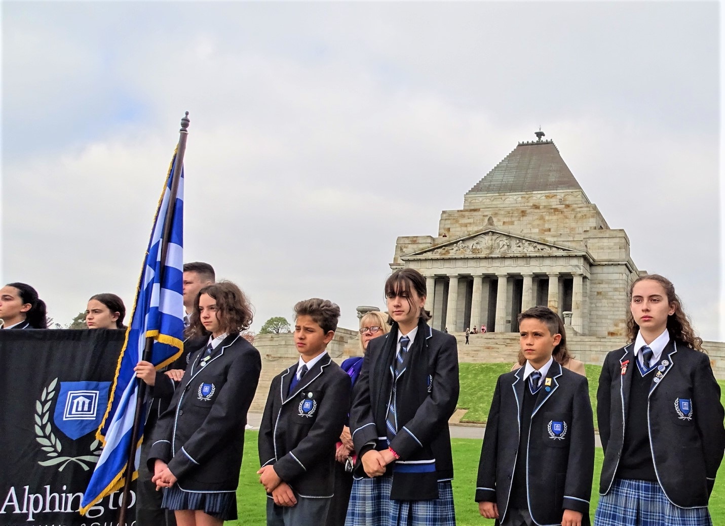 At the Shrine of Remembrance, Melbourne. 